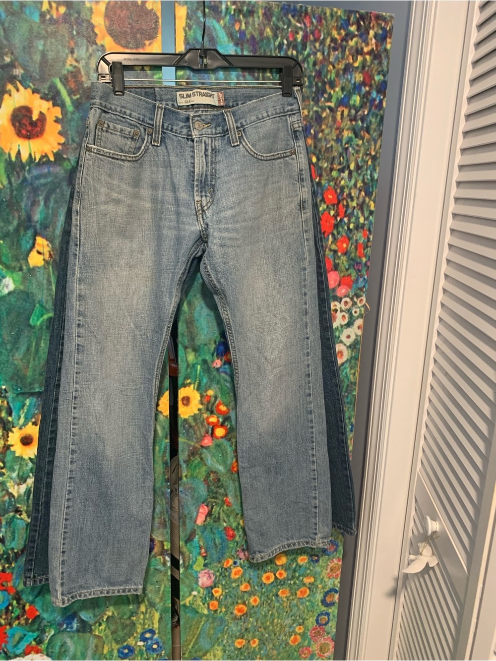 2 Levi's 514 Men's Light & Med Blue Denim slim straight Jeans W29 L30 - Picture 3 of 7
